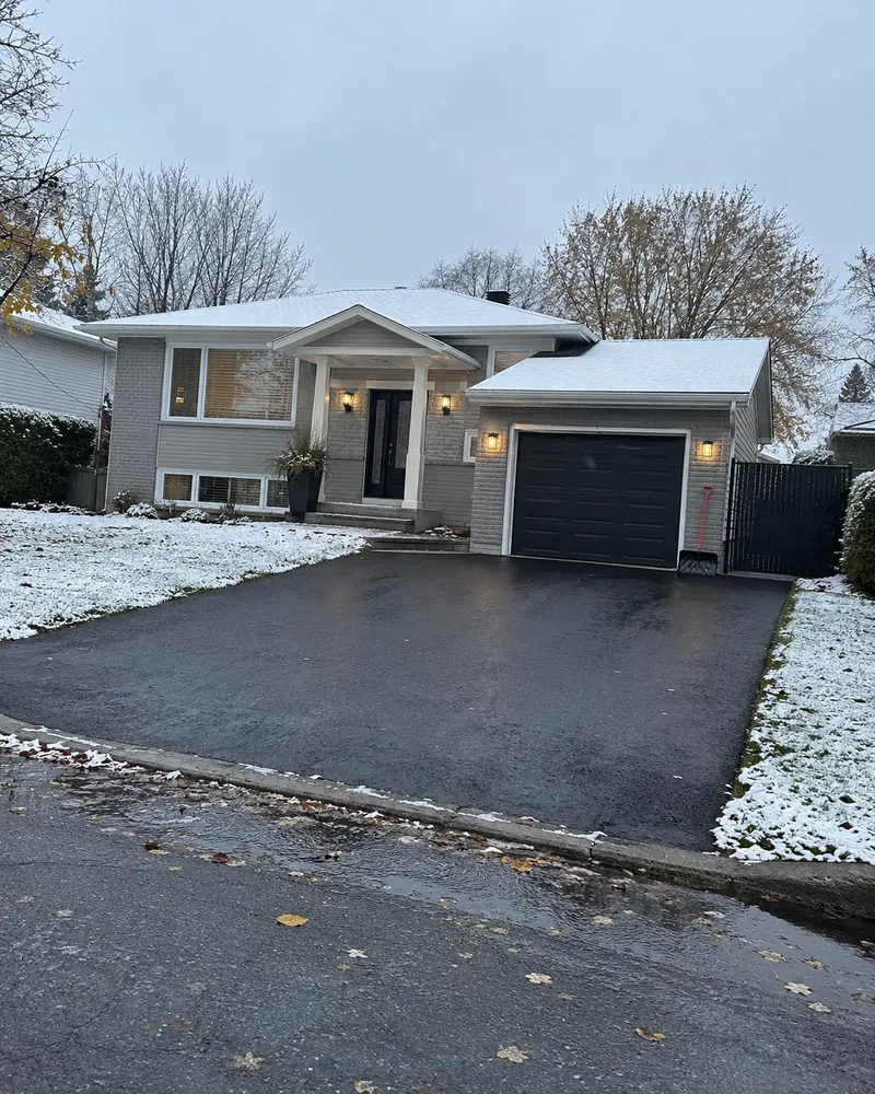 First snow on a new driveway